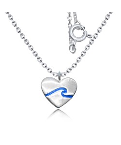 Heart Wave Shaped Kids Necklace SPE-3893